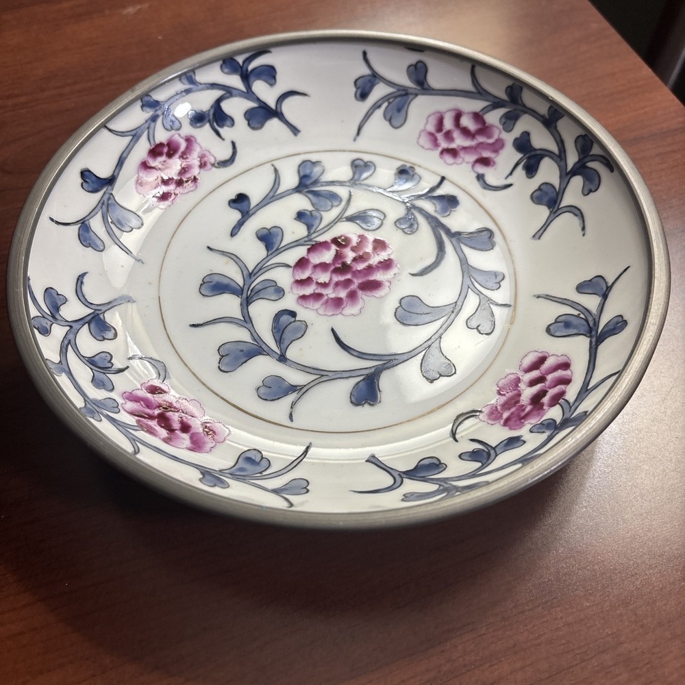 Vintage pink floral Japanese Porcelain Ware Bowls - Hand Decorated In Hong Kong
